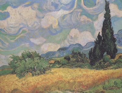 Vincent Van Gogh Wheat Field with Cypresses at the Haute Galline near Eygalieres (nn04) Norge oil painting art
